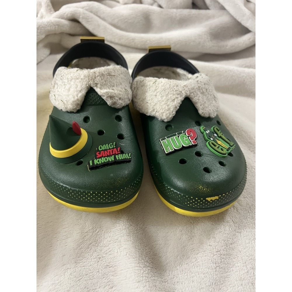 Buddyโ The Elf Classic Clog Sherpa Lined Kids Size J 3